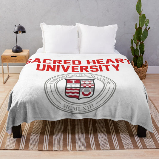 Sacred Heart University inspired plush blanket