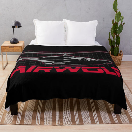 Airwolf 1980s TV series inspired plush blanket