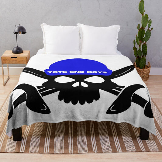 Soft and warm plush blanket featuring the Bristol Rovers football club colors and design