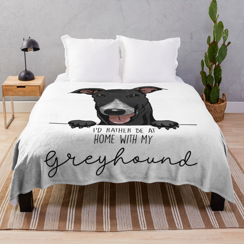 Greyhound dog breed plush blanket