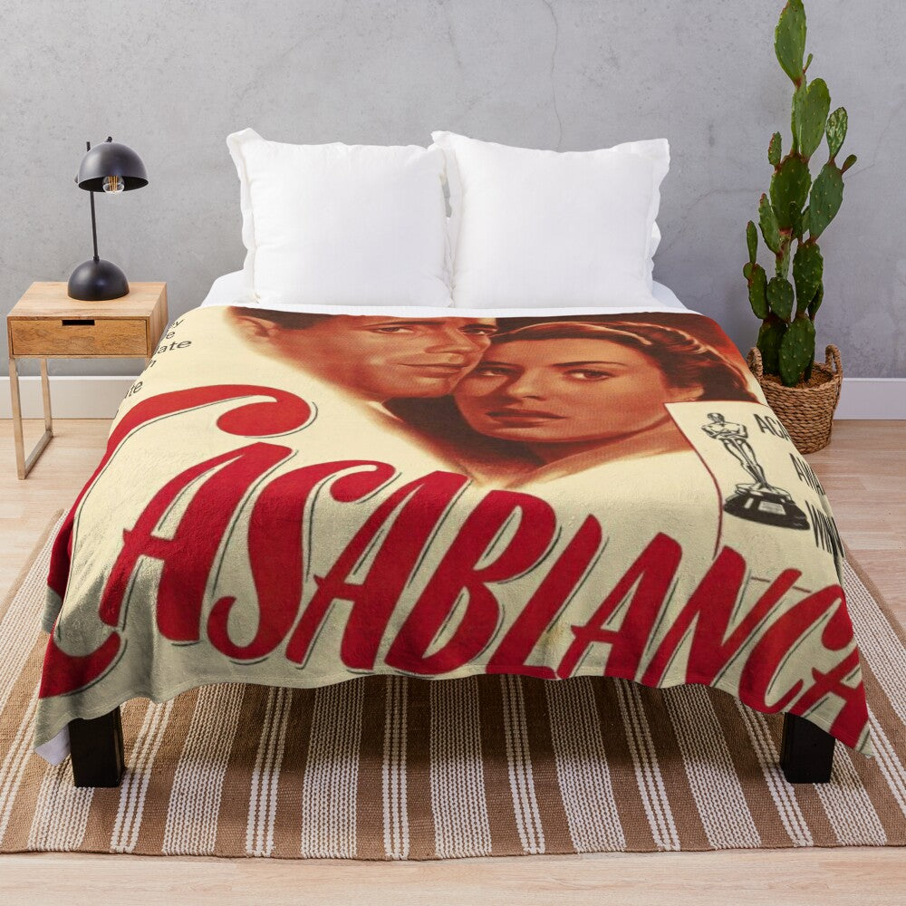 Casablanca movie-themed plush blanket