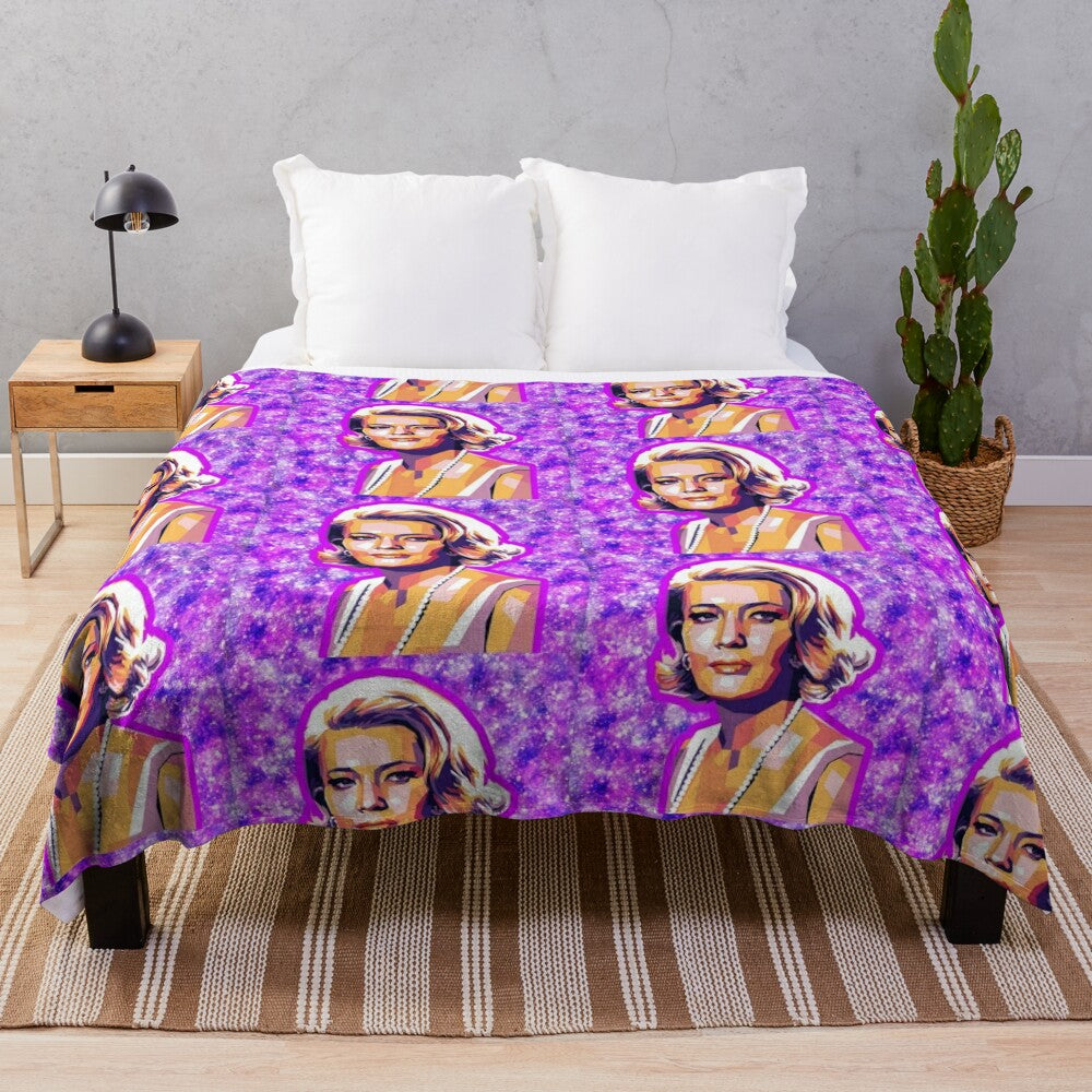 Vintage-Inspired Gena Rowlands and John Cassavetes Plush Blanket