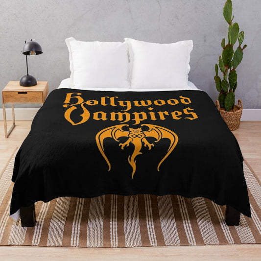 Vampire-Inspired Plush Blanket with Hollywood Vampires Inspired Design