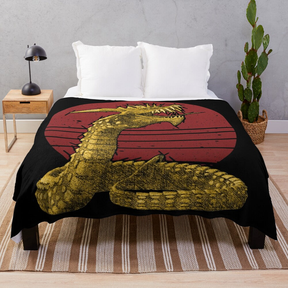 Legendary Dragon Snake Plush Blanket