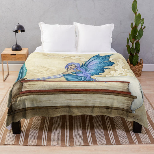 Cozy plush blanket with a fantasy-inspired design