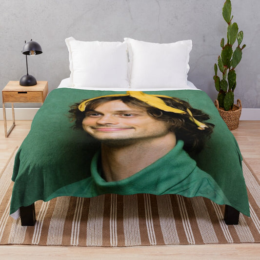 Mathew Gray Gubler plush blanket featuring the actor from Criminal Minds