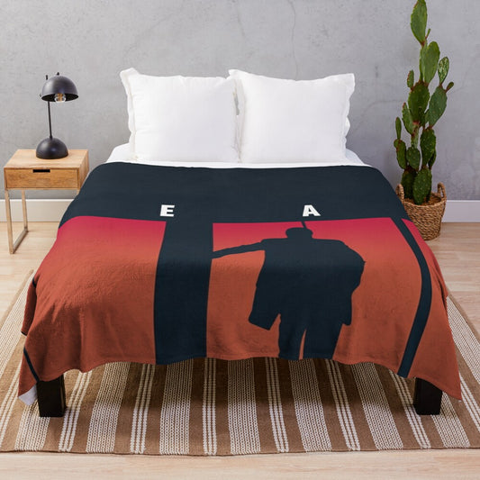 Vintage-inspired plush blanket featuring the classic 1995 crime drama film Heat