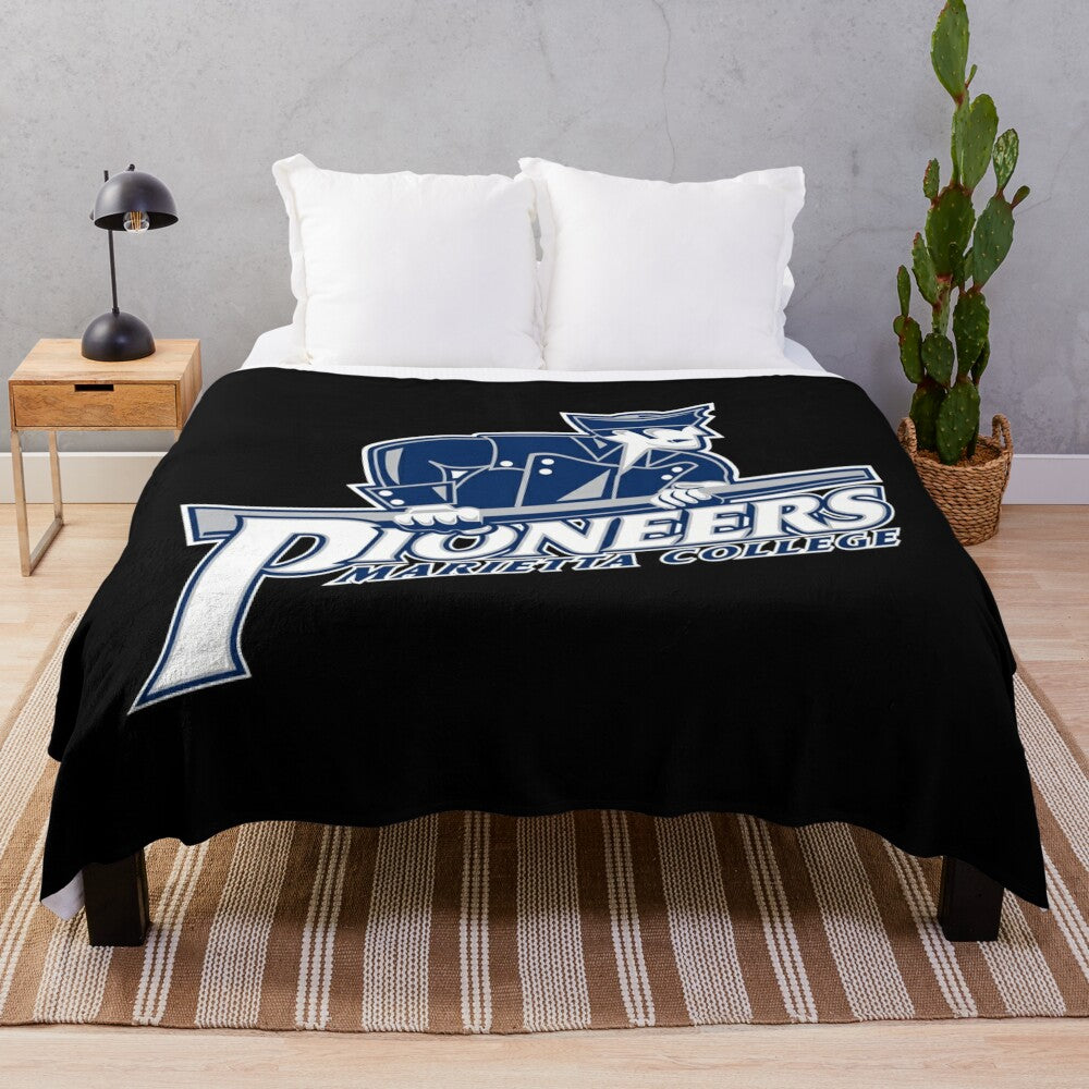 Marietta Pioneers-inspired plush blanket