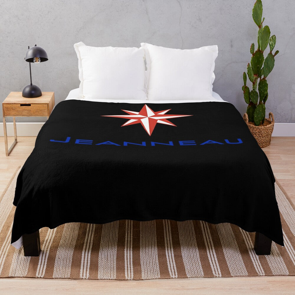 Jeanneau Yachts themed plush blanket