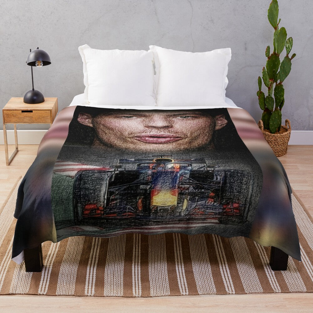 Max Verstappen Inspired Plush Blanket