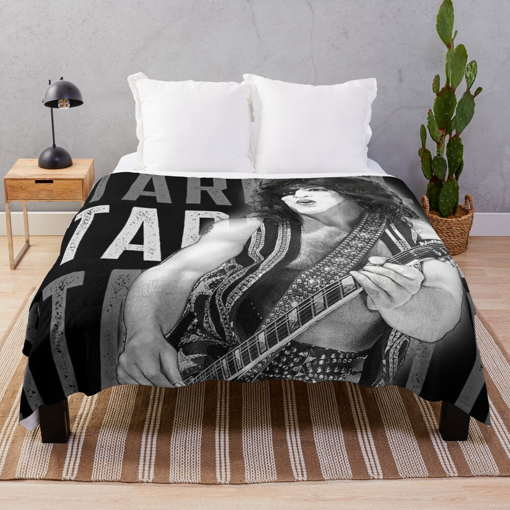 KISS Starchild Plush Blanket with the Iconic Band Imagery