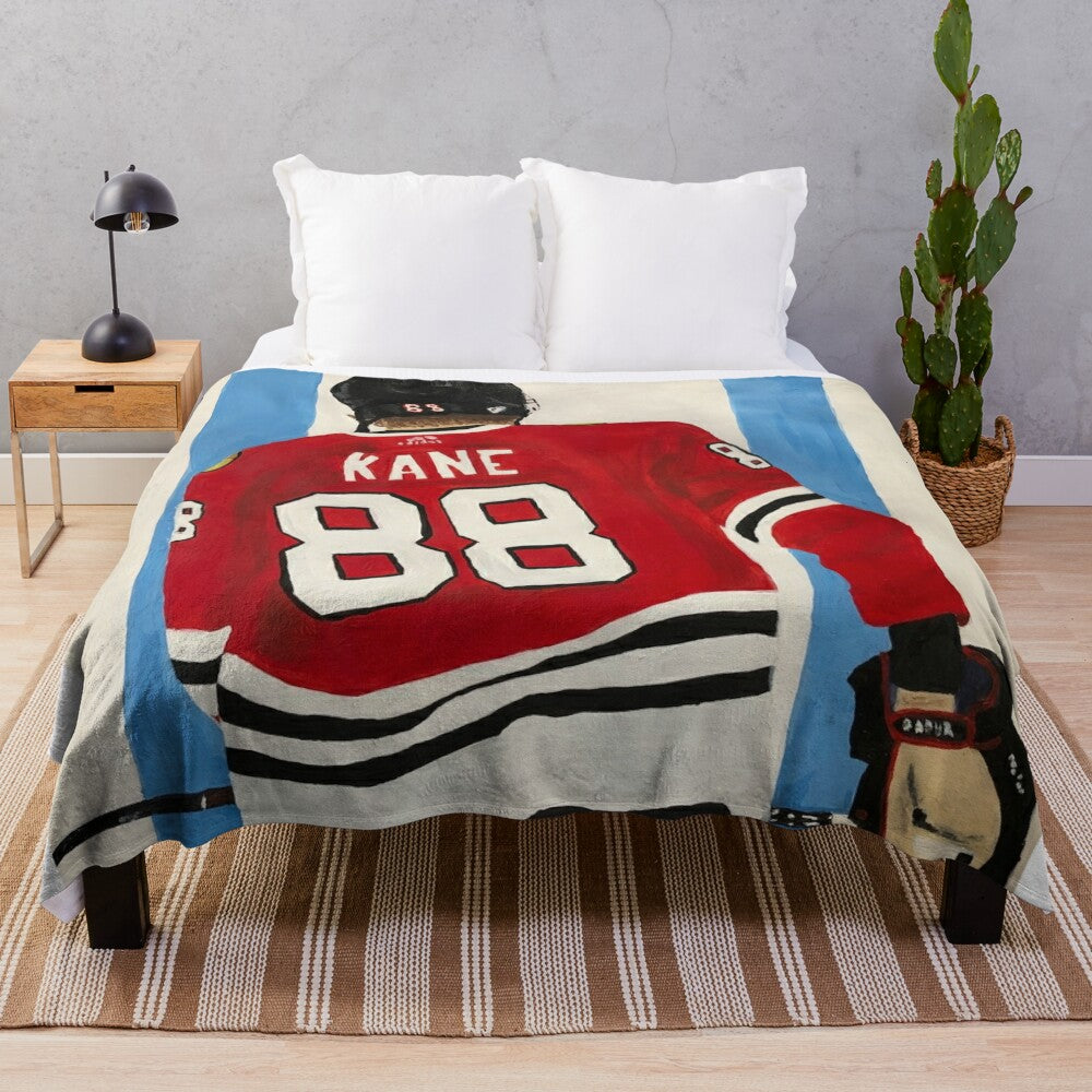 Patrick Kane Painting Plush Blanket