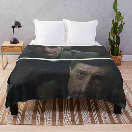 Heat 1995 movie plush blanket featuring Robert De Niro and Al Pacino