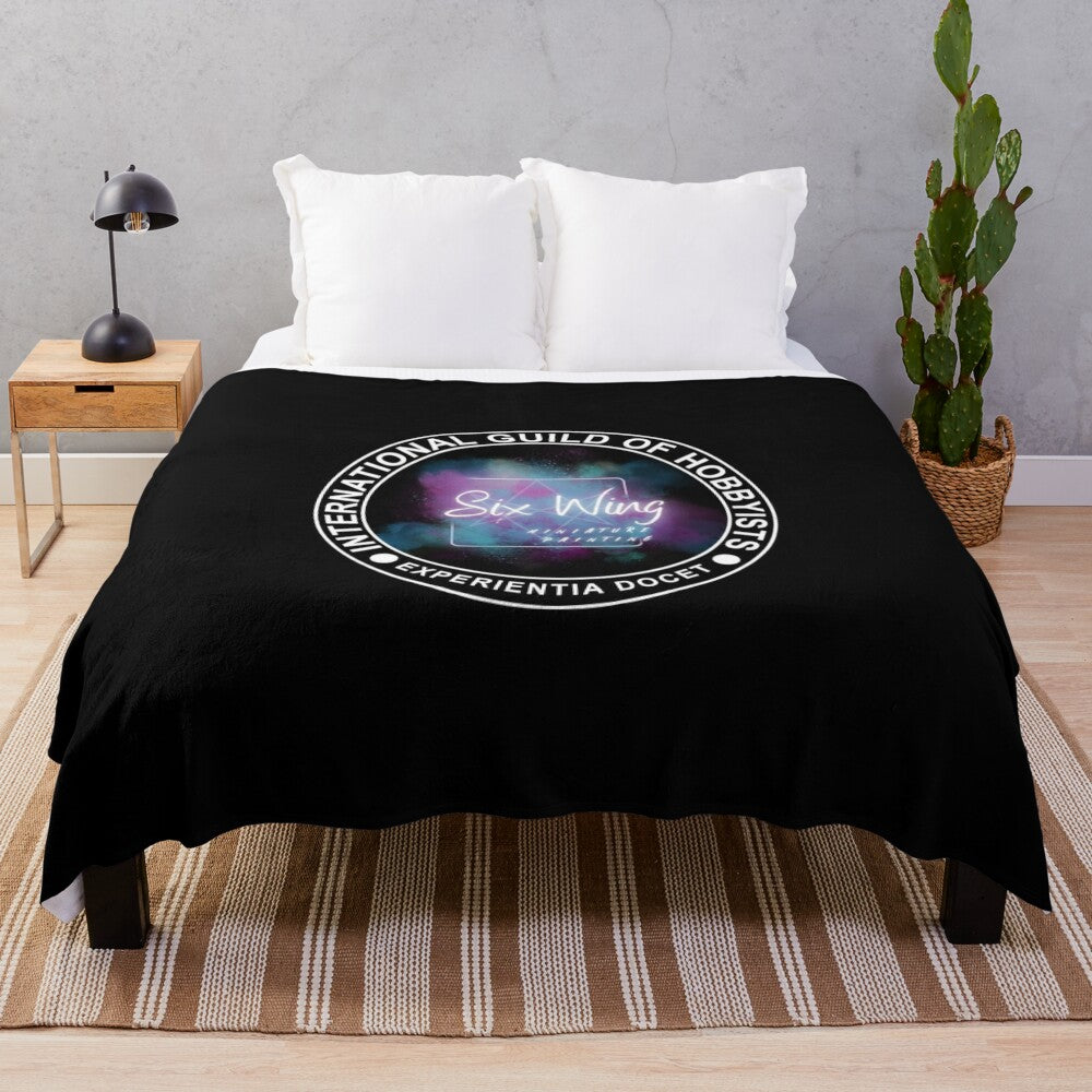 "Six Wing" plush blanket featuring sci-fi inspired design for wargaming enthusiasts