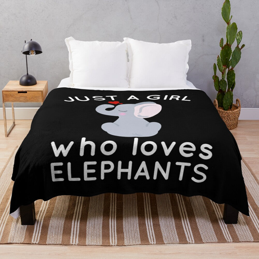 Elephant plush blanket for girls who love elephants