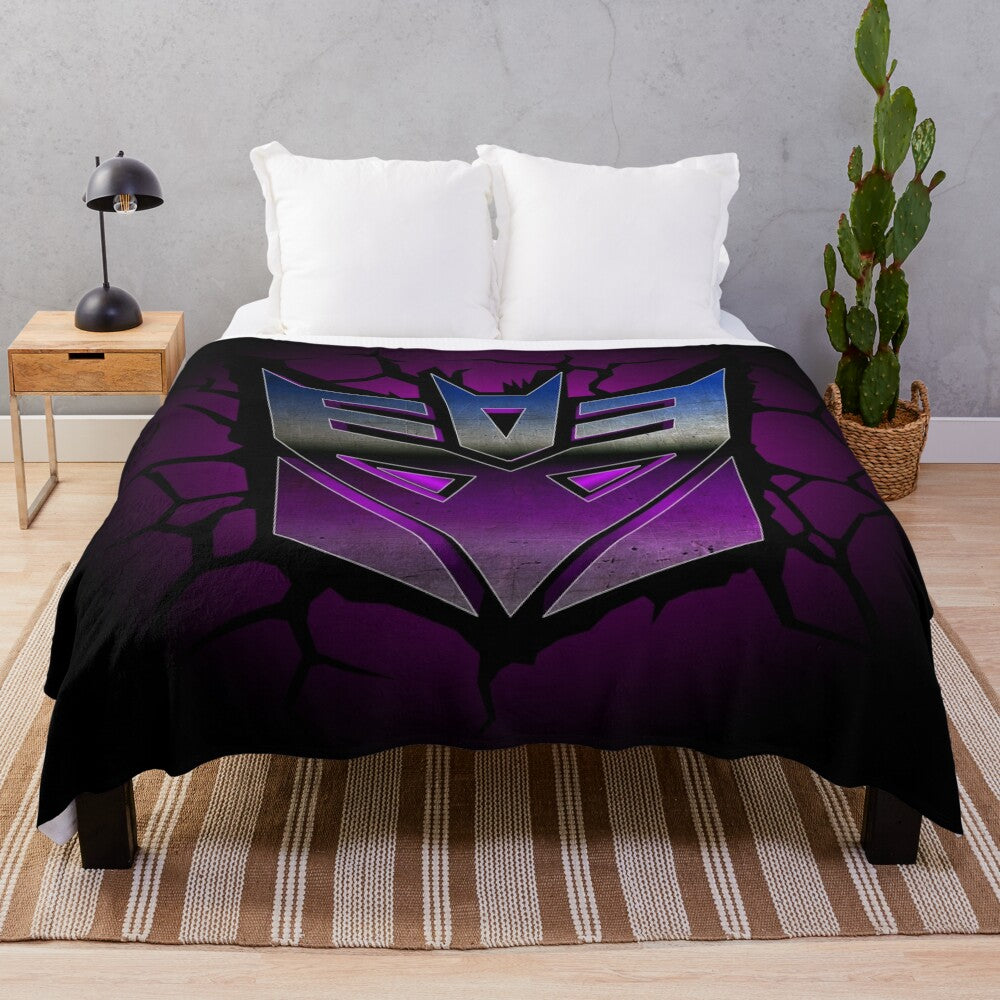 Transformers-inspired Decepticon plush blanket