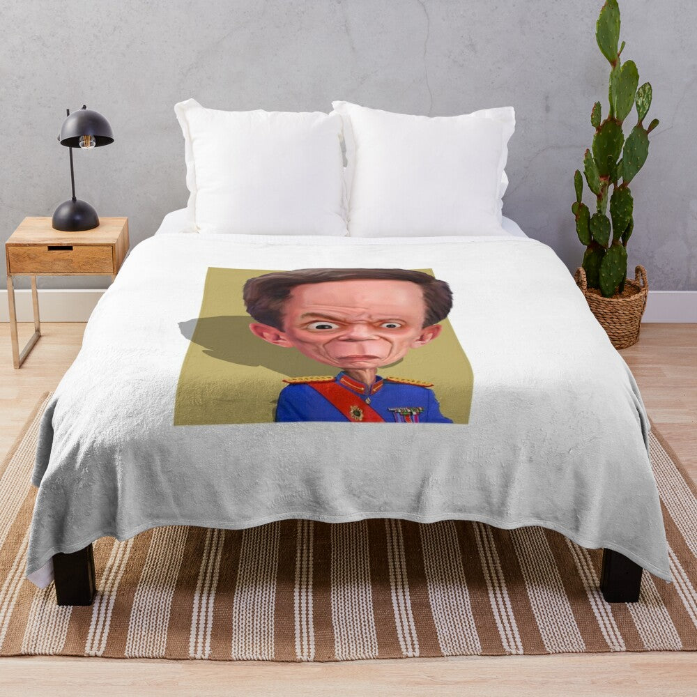 Adel Emam inspired plush blanket featuring the renowned Egyptian actor and comedy icon