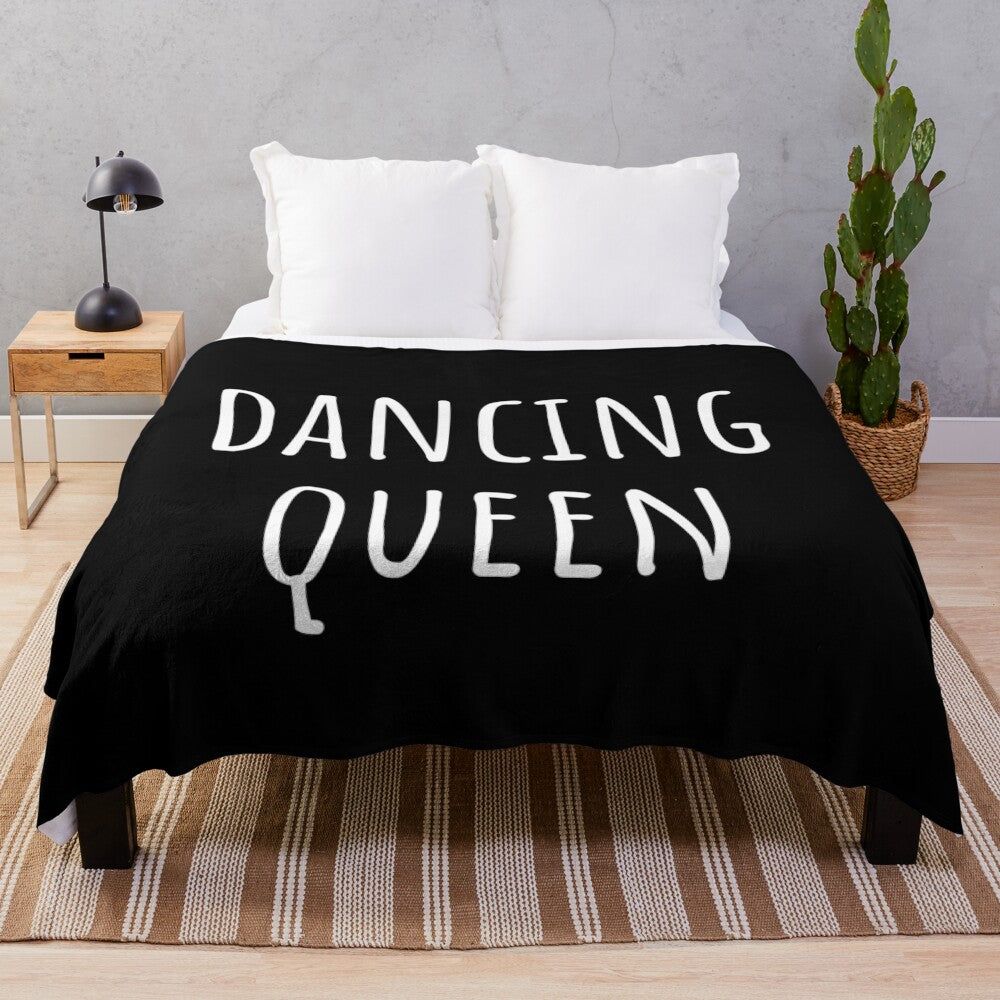 Retro Dancing Queen Plush Blanket with ABBA-inspired design