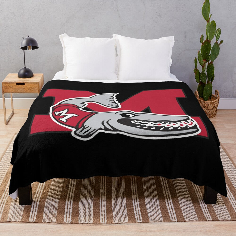 Muskingum Fighting Muskies Plush Blanket