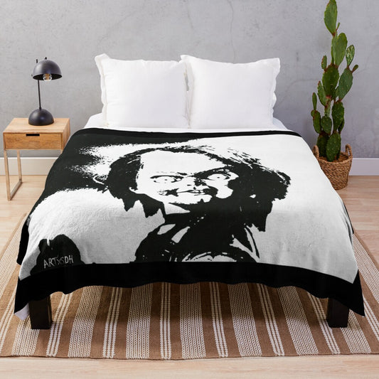 Chucky plush blanket featuring horror icon from Child's Play