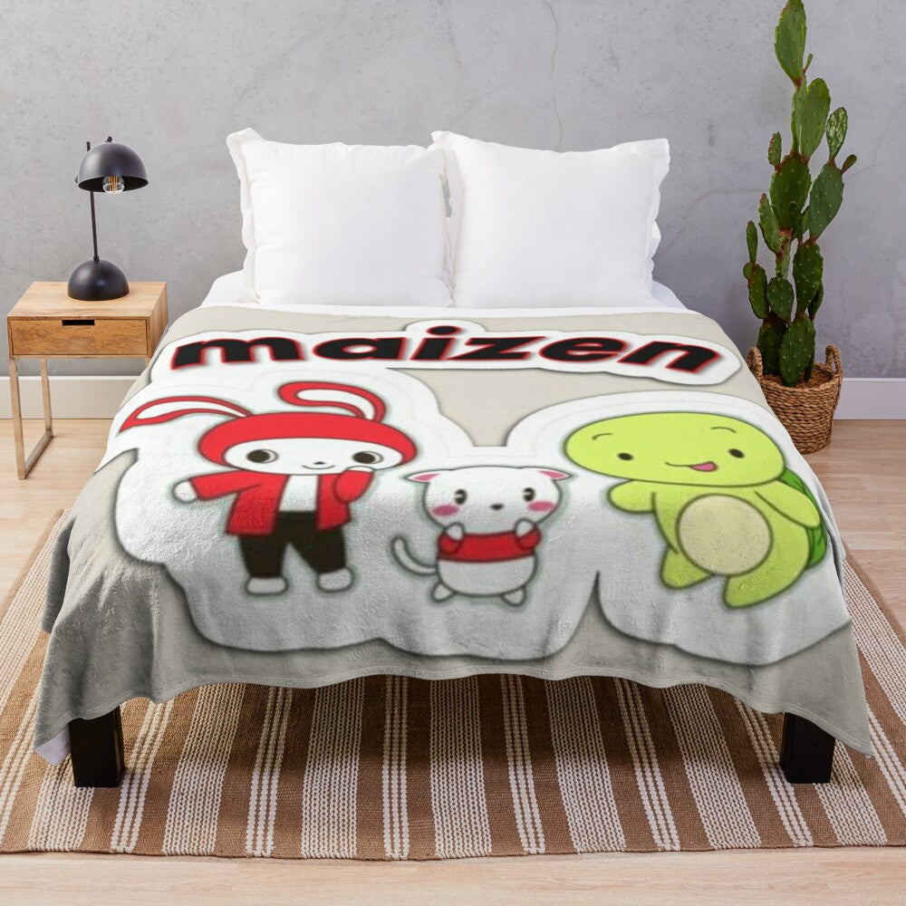 Plush blanket featuring the anime character Mikey Maizen