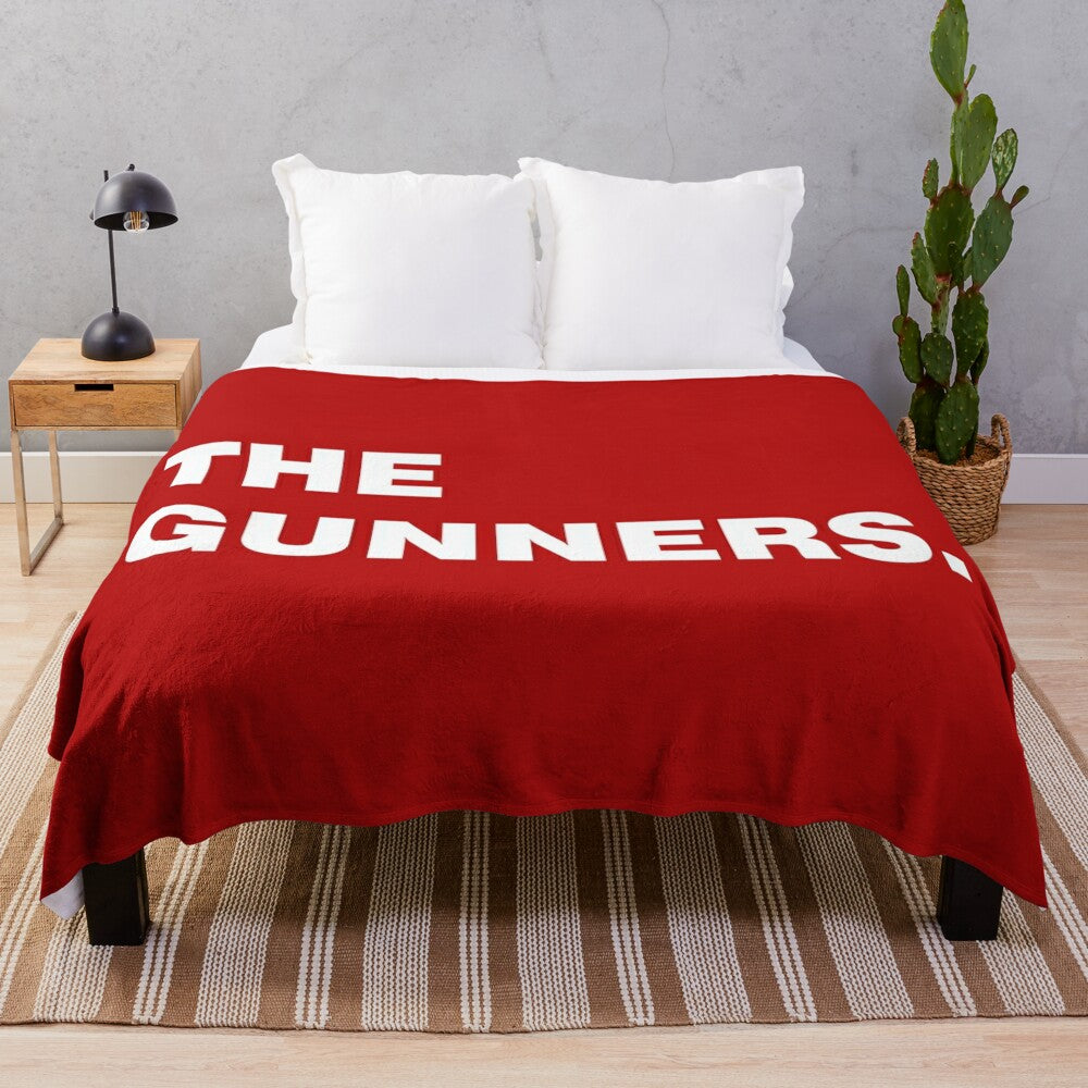 Arsenal Plush Blanket with Football Typography