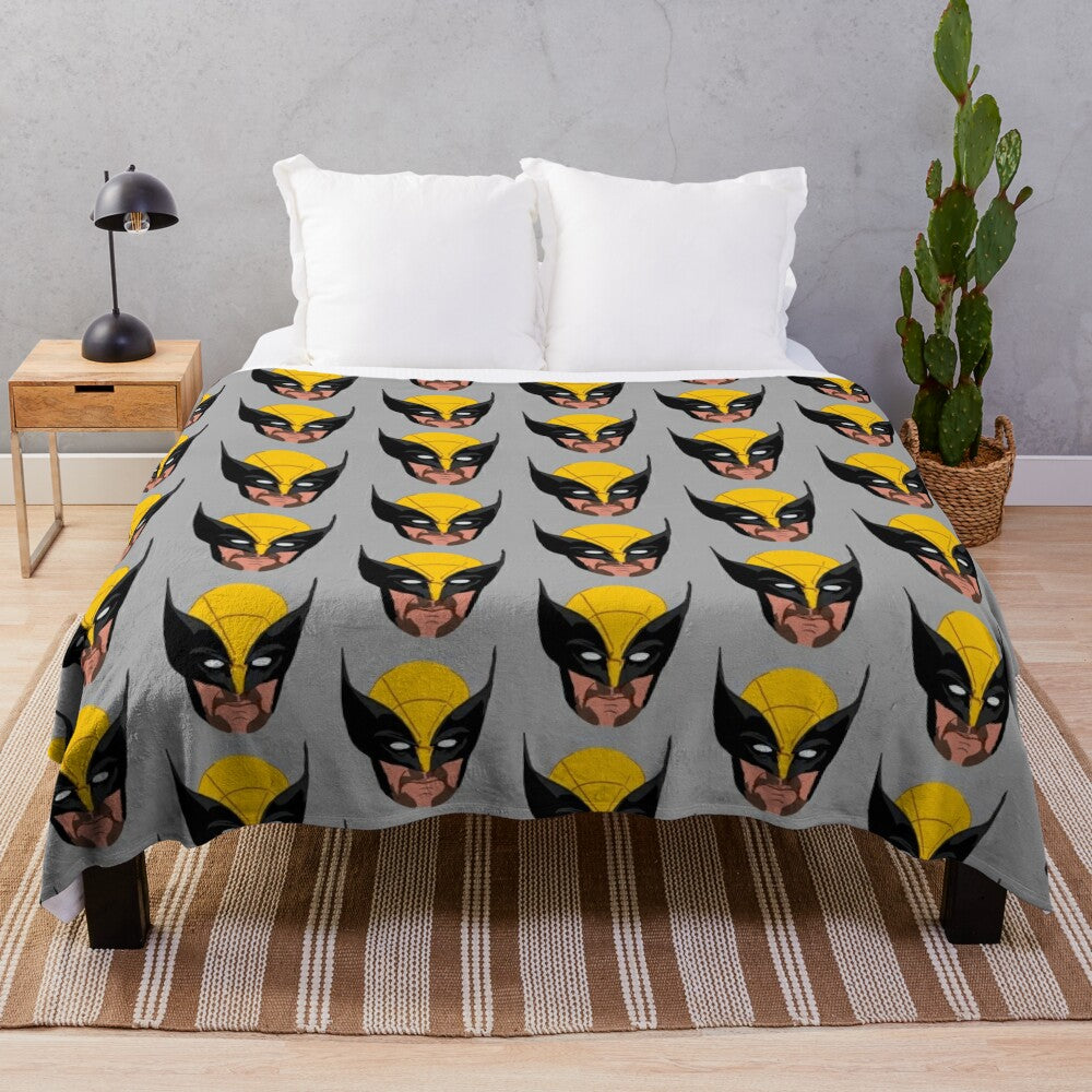 Marvel inspired Wolvie plush blanket