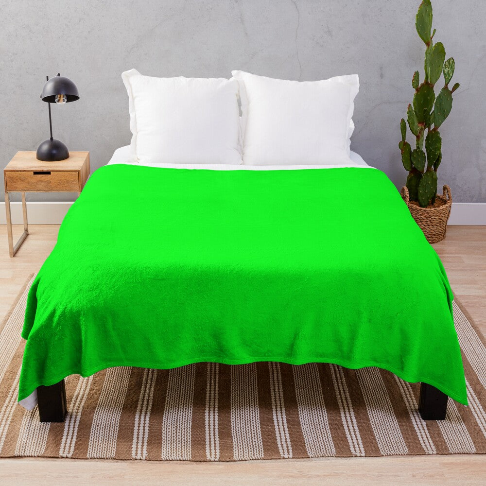 Premium green screen plush blanket with soft, cozy material