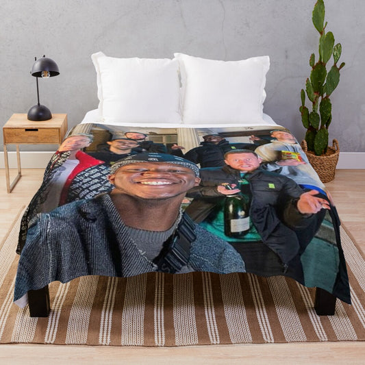 Sidemen group photo printed on a soft, plush blanket