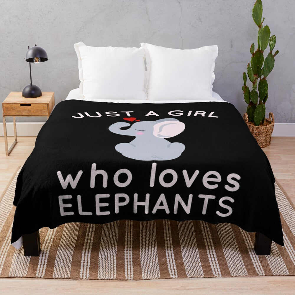 Cozy elephant plush blanket for girl who loves elephants