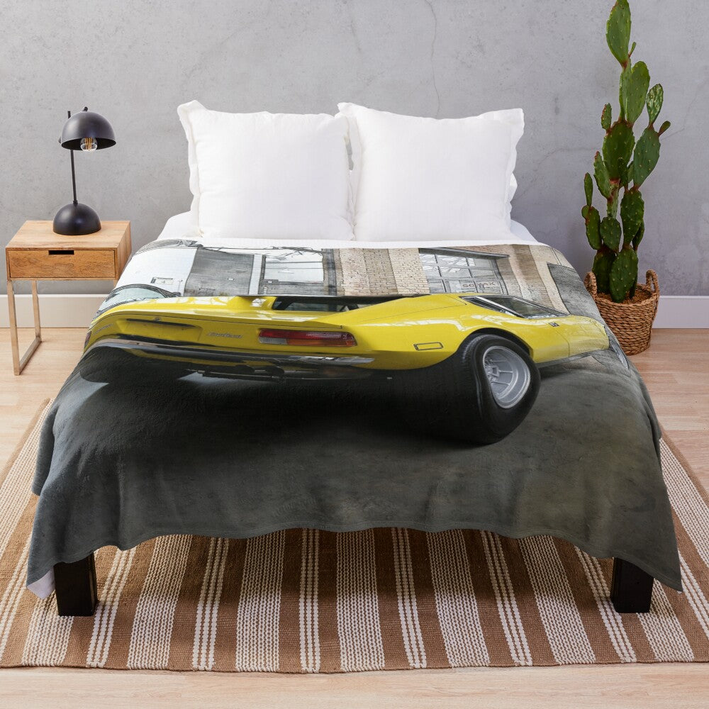 DeTomaso Pantera Inspired Plush Blanket