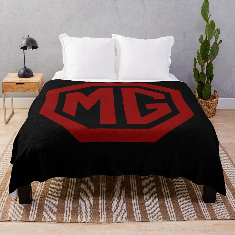 MG Car Logo Plush Blanket