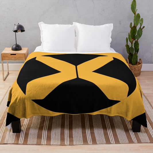 Plush blanket with X-Men and superhero design