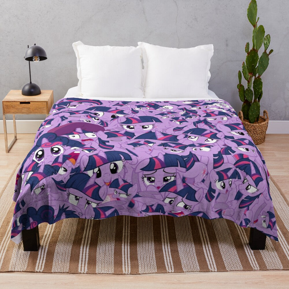 Twilight Sparkle inspired plush blanket with vector art design