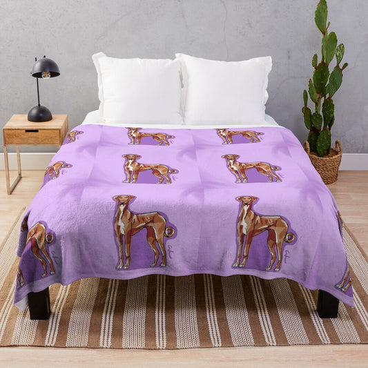 Colorful and plush hound dog blanket