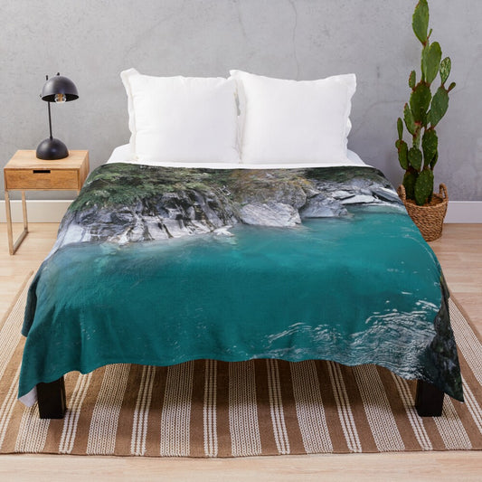 New Zealand Blue Pools Plush Blanket