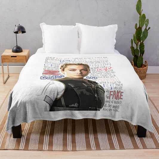 Yelena Belova plush blanket featuring the Marvel character