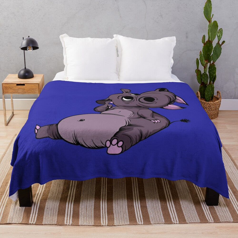 Plush blanket featuring a legendary animal design, perfect for New York Yankees fans