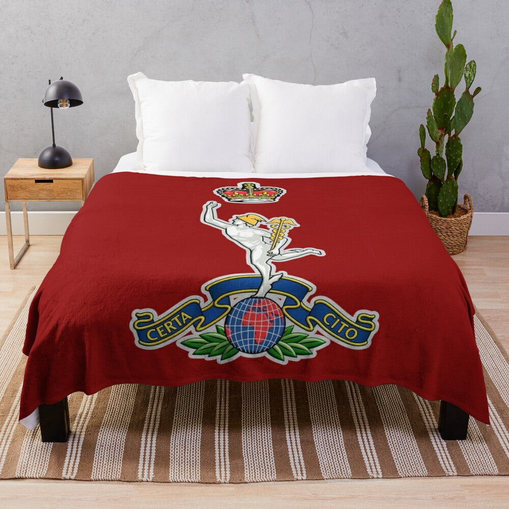 Royal Corps of Signals Plush Blanket - Soft and Warm Military-Style Throw