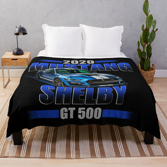 2020 Ford Mustang Shelby GT 500 inspired plush blanket