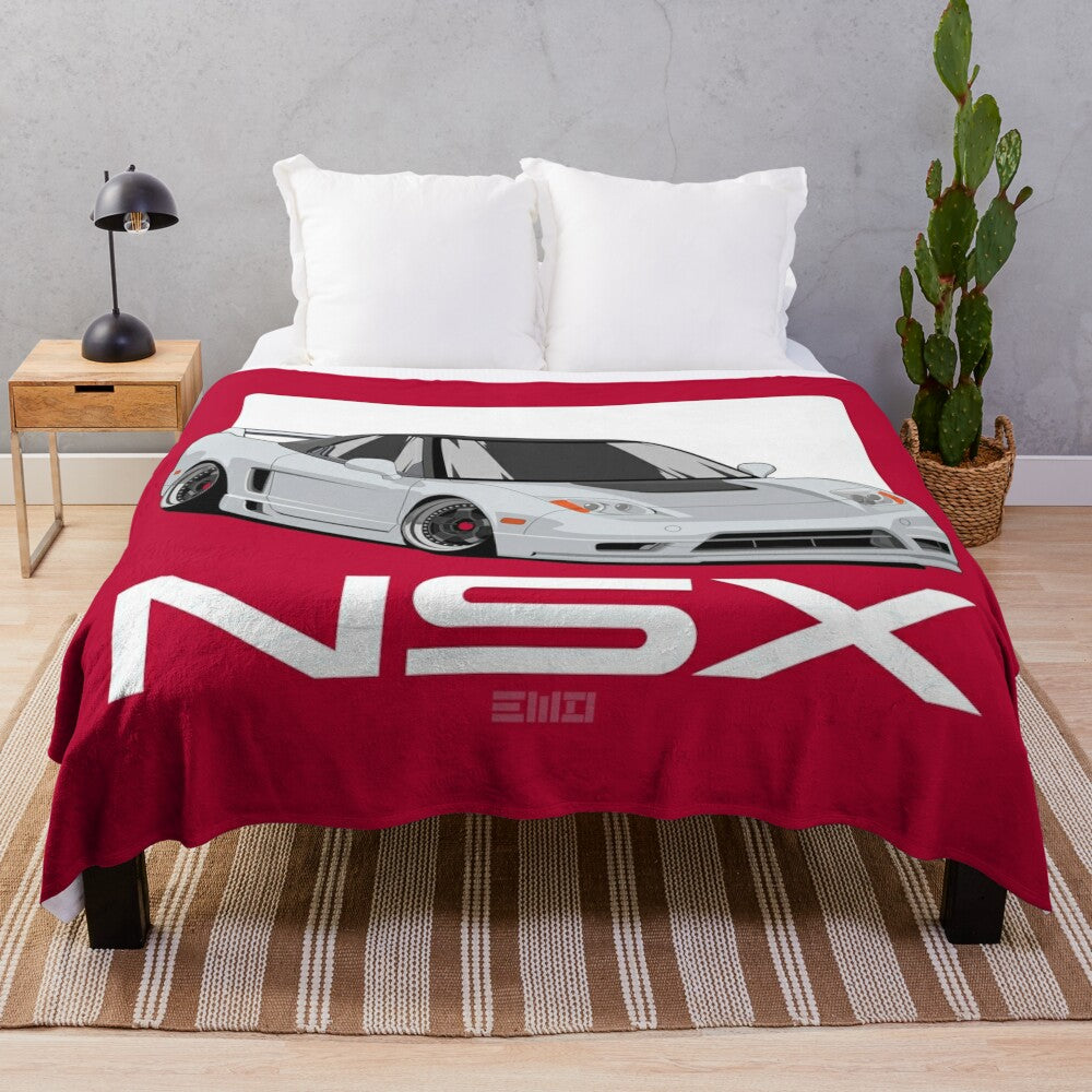 Plush blanket featuring the iconic Acura NSX Japanese supercar design