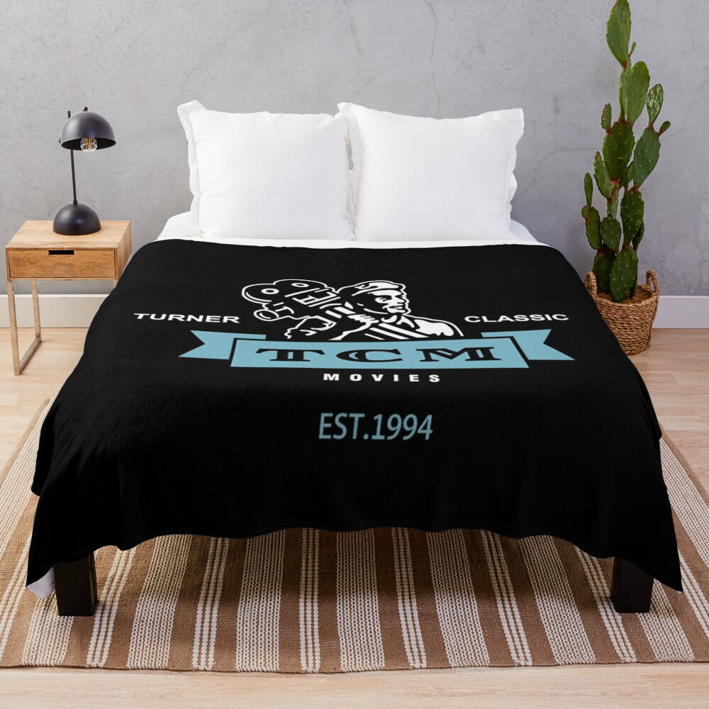 Vintage-style Turner Classic Movies plush blanket