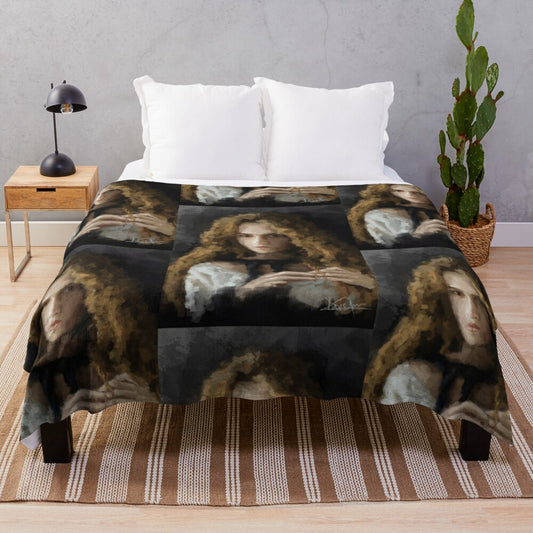 Helena Bonham Carter vintage-inspired plush blanket