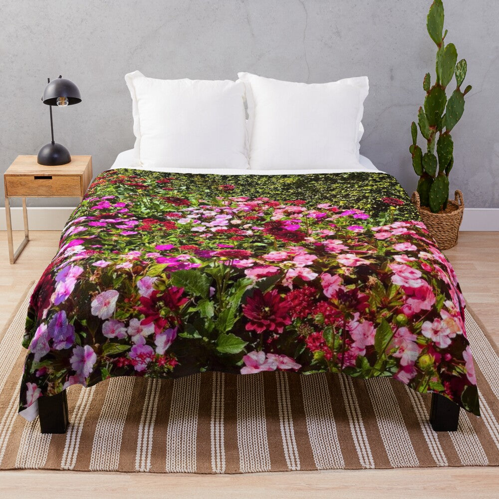 Soft and plush floral design blanket perfect for adding nature-inspired comfort to any room