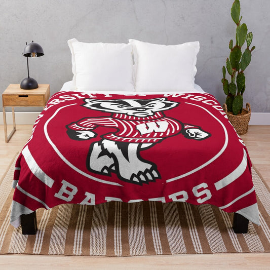 UW Madison Plush Blanket with Circle Logo