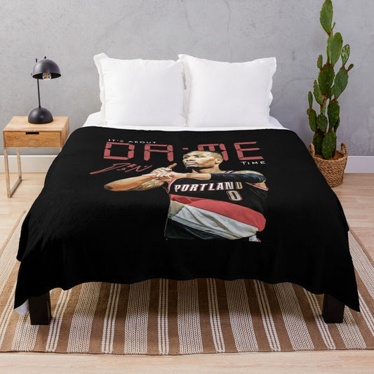 Dame Time Plush Blanket featuring Damian Lillard