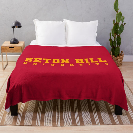 Seton Hill University plush blanket