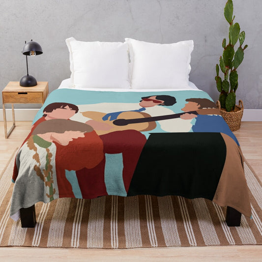 Soft and plush blanket featuring the Monkees band members