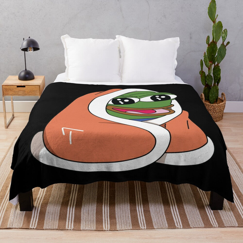 Plush Peepoblanket featuring popular Twitch emote