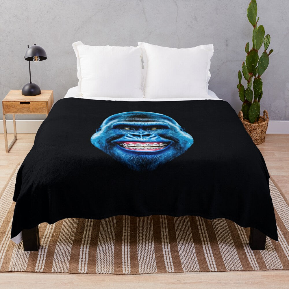 Golira plush blanket with cute and funny design